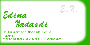 edina nadasdi business card